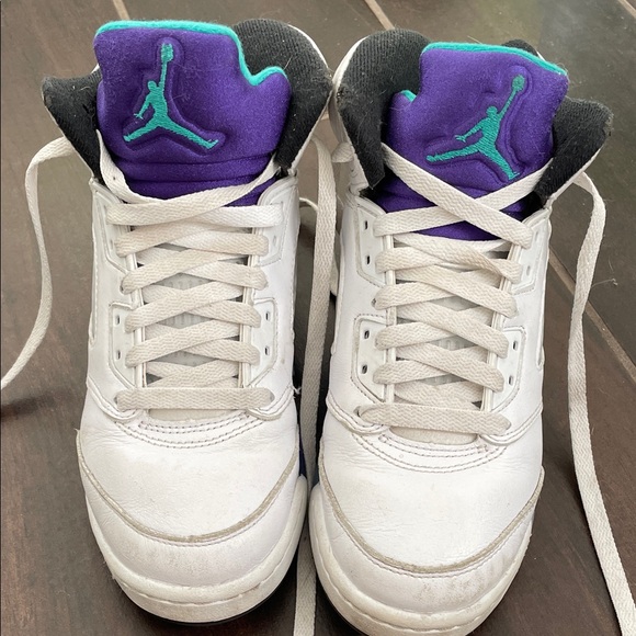 Nike Other - Kids White and Purple Air Jordan Basketball Shoes